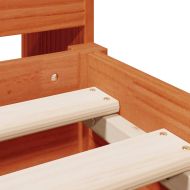 Легло с етажерка за книги, без матрак, 140x190 см, бор масив