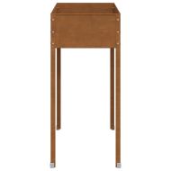 Градинска кашпа, 100,5x40,5x90 см, патинираща стомана