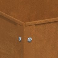 Градинска кашпа, 100,5x40,5x90 см, патинираща стомана