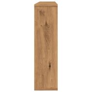 Огледален шкаф с LED, дъб артизан, 76x15x55 см, инженерно дърво