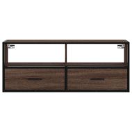 ТB шкаф, кафяв дъб, 100x31x39,5 см, инженерно дърво и метал