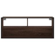 ТB шкаф, кафяв дъб, 100x31x39,5 см, инженерно дърво и метал