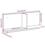 Стенен шкаф, 70x16,5x30 см, старо дърво, инженерно дърво