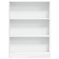 Библиотека, бяла, 80x24x109 см, инженерно дърво