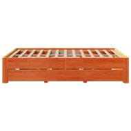 Рамка за легло без матрак с чекмеджета, 140x190 см, бор масив