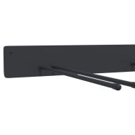 Стенни държачи за градински инструменти, 4 бр, черни, стомана