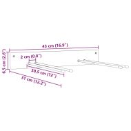 Стенни държачи за градински инструменти, 4 бр, черни, стомана