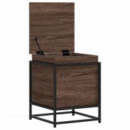 Кутия за съхранение, кафяв дъб, 40x40x51,5 см, инженерно дърво