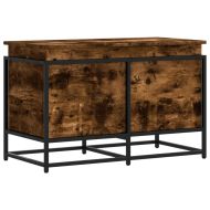 Кутия за съхранение, опушен дъб, 80x40x51,5 см, инженерно дърво