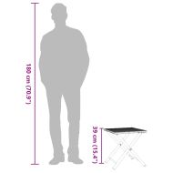 Градински трапезен комплект, 5 части, сгъваем, кафяв, полиратан