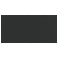 Градински трапезен комплект с възглавници 7 части черен