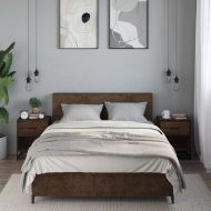 Нощни шкафчета, 2 бр, кафяв дъб, 40x31x50 см, инженерно дърво