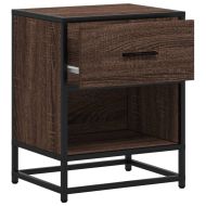 Нощни шкафчета, 2 бр, кафяв дъб, 40x31x50 см, инженерно дърво