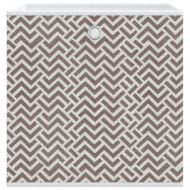 Сгъваеми кутии за съхранение 4 бр кафяви 32x32x32 см текстил