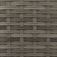 2-местен градински диван с чадър и табуретки сив полиратан