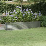 Градинска повдигната леха поцинкована стомана сребрист