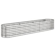 Градинска повдигната леха поцинкована стомана сребрист