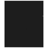 Комплект мебели за баня от 2 части, черен, ПДЧ