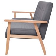 3-местен диван, текстил, тъмносив