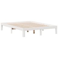 Легло с етажерка за книги, без матрак, 140x200 см, бор масив