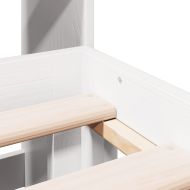 Легло с етажерка за книги, без матрак, 140x200 см, бор масив