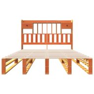 Легло с етажерка за книги, без матрак, 140x200 см, бор масив