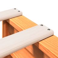 Легло с етажерка за книги, без матрак, 140x200 см, бор масив