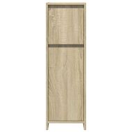 Комплект шкафове за баня от 3 части дъб сонома инженерно дърво