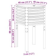 Градинска саксия 45x45x88 см, поцинкована стомана