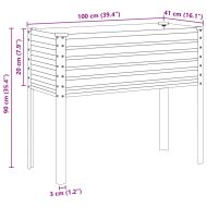 Градинска саксия 100x45x90 см, поцинкована стомана