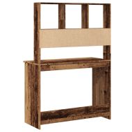 Бюро с рафтове, старо дърво, 102x45x148 см, инженерно дърво