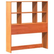 Легло с етажерка за книги, без матрак, 100x200 см, бор масив