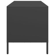 ТВ шкаф, черен, 101,5x39x43,5 см, студеновалцувана стомана