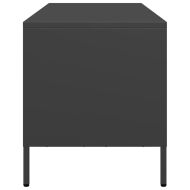 ТВ шкаф, черен, 101,5x39x43,5 см, студеновалцувана стомана