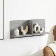 Стенен шкаф, 70x16,5x30 см, бетонно сив, инженерно дърво