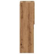 ТВ шкафове с LED осветление, 2 бр, дъб артизан, 30,5x30x102 см