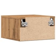 Нощно шкафче за стенен монтаж, дъб артизан, 35x35x20 см