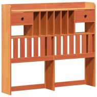 Рамка за легло без матрак, восъчнокафяво, 135x190 см, бор масив