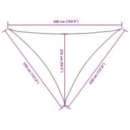 Платно-сенник, Оксфорд плат, триъгълно, 3,5x3,5x4,9 м, кремаво