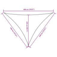 VidaXL Платно-сенник Оксфорд текстил триъгълно 3,5x3,5x4,9 м бяло