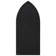 Градинско огледало черно 70x30 см желязо за външна употреба