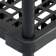 Стелаж за съхранение с 5 рафта, черен, 93,5x45,5x194,5 см, PP