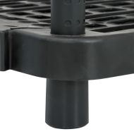 Стелаж за съхранение с 5 рафта, черен, 93,5x45,5x194,5 см, PP