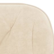 Въртящи трапезни столове, 2 бр, кремави, кадифе