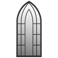 Огледало, черно, 100x45 см, желязо, за употреба на закрито