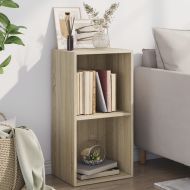 2-етажна библиотека, дъб сонома, 40x30x76,5 см, инженерно дърво