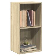 2-етажна библиотека, дъб сонома, 40x30x76,5 см, инженерно дърво