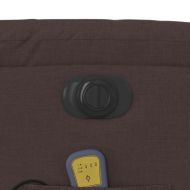 Електрически масажен наклоняем стол, тъмнокафяв, текстил