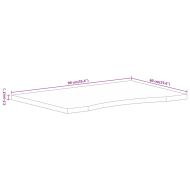 Плот за бюро с извивка 90x60x2,5 см грубо мангово дърво масив