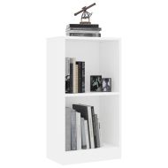 Етажерка за книги, бяла, 40x24x75 см, инженерно дърво